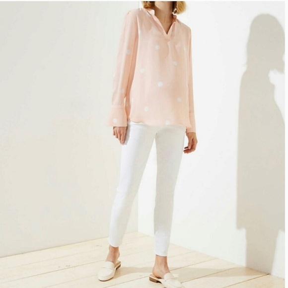 LOFT petites maternity white skinny jeans - Picture 2 of 10